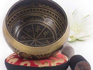 Tibetan Singing Bowl Set ~ Easy to Play with Dual-End Striker & Cushion ~ Beautiful Sound for Holistic Healing