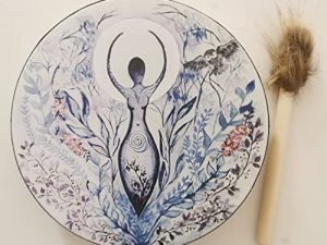 Handmade Shaman Drum with Drumsticks