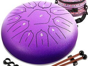 Premium Cast Iron Steel Tongue Drum 10” 11 Notes