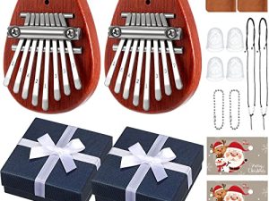16 Pcs 8 Keys Mini Kalimba Piano Set Christmas Gift for Kids