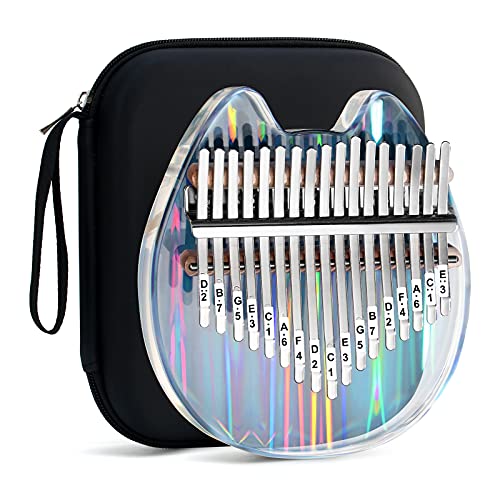 Beveetio Clear Kalimba Thumb Piano With Eva Protective Case Beveetio Clear Kalimba Thumb Piano With Eva Protective Case