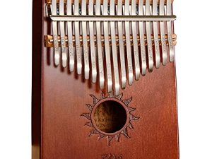 LvPets Kalimba 17 Key Thumb Piano Solid Wood Mahogany Finger Piano Handhold Mbira Portable Premium Musical Instrument Gift for Kids Amateur Beginner Brown ZN 17