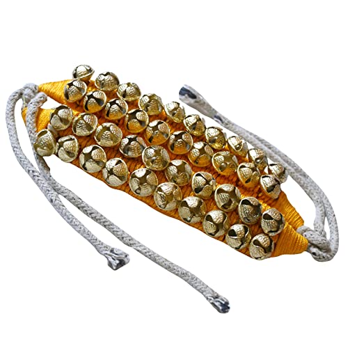 MBI Bharatnatyam and kathak dancing Anklet (Ghungroo) |Musical Instrument Dancing gear| Indian Classical Dancers Anklet (Yellow Padded 2 Row with 40 Bells ) MBI Bharatnatyam and kathak dancing Anklet (Ghungroo) |Musical Instrument Dancing gear| Indian Classical Dancers Anklet (Yellow Padded 2 Row with 40 Bells )