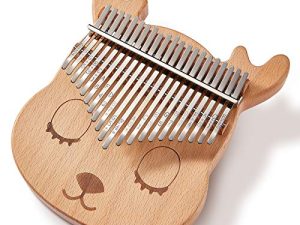 Byla Kalimba 21 Keys Play More Songs Solid Wood Mahogany Portable Thumb piano Finger piano Cartoons Cute Mbira Calimba Marimba Musical Instruments Adults