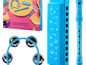EAST TOP 3Pcs Musical Instrument Set Including Harmonica