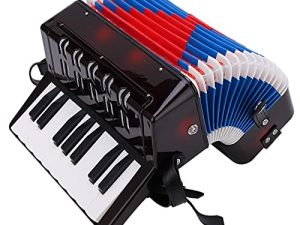 Piano Accordion 17 Key 8 Bass Beginner Accordion Musical Instrument Hand Keyboard Rhythm Training Spring Instrument