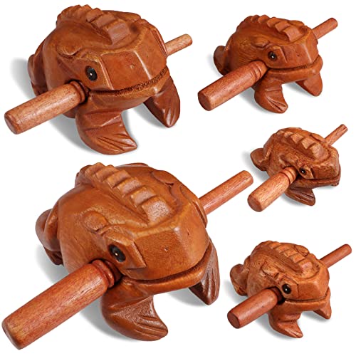 5 Pcs Set Percussion Instruments Wooden Frog 6.7 Inch 4.7 Inch Wooden Frog Guiro Rasp 4 Inch 3.2 Inch 2.4 Inch Musical Instrument Tone Block Natural Wood Frog with Sticks for Home Office Gift Decor 5 Pcs Set Percussion Instruments Wooden Frog 6.7 Inch 4.7 Inch Wooden Frog Guiro Rasp 4 Inch 3.2 Inch 2.4 Inch Musical Instrument Tone Block Natural Wood Frog with Sticks for Home Office Gift Decor