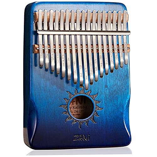 Kalimba 17 Key Thumb Piano Mahogany Helios Pattern Finger Piano Handhold Mbira Portable Premium Musical Instrument Gift for Kids Amateur and Beginner (Gradient Blue) Kalimba 17 Key Thumb Piano Mahogany Helios Pattern Finger Piano Handhold Mbira Portable Premium Musical Instrument Gift for Kids Amateur and Beginner (Gradient Blue)