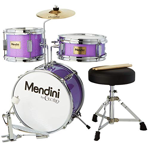 Mendini By Cecilio Kids Drum Set - Junior Kit w/ 4 Drums (Bass Mendini By Cecilio Kids Drum Set - Junior Kit w/ 4 Drums (Bass