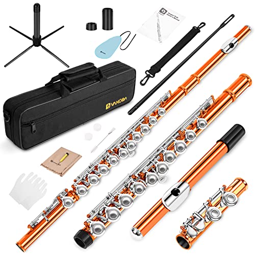 Vangoa Closed Hole C Flute for Beginners Kids Student 16 Keys Flute Instrument Nickel Plated Flute with Case Vangoa Closed Hole C Flute for Beginners Kids Student 16 Keys Flute Instrument Nickel Plated Flute with Case