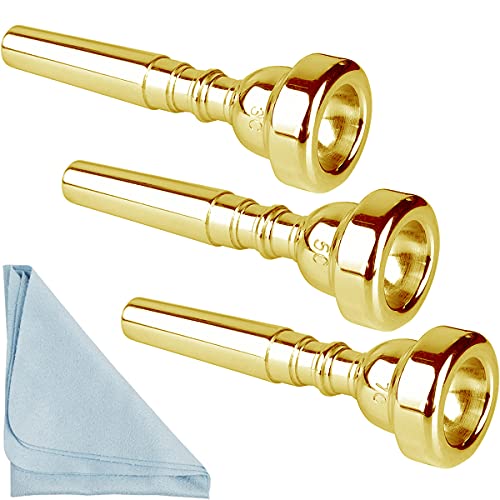 Gold Trumpet Mouthpiece 7C 5C 3C Trumpet Mouthpiece Set with Box Cleaning Cloth Compatible with Yamaha Bach Conn King Musical Instruments for Beginners and Professional Players 3Pack Gold Trumpet Mouthpiece 7C 5C 3C Trumpet Mouthpiece Set with Box Cleaning Cloth Compatible with Yamaha Bach Conn King Musical Instruments for Beginners and Professional Players 3Pack