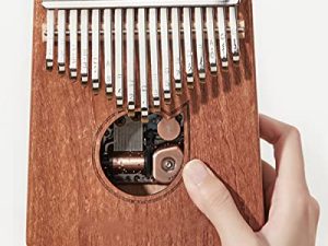 CHOSIN 17 Key Kalimba Thumb Piano Christmas Gifts Given Child Daughter Son Wife Husband Spouse Friend Mother.Music Box Tune Hammer Instruction Book Stickers Flannelette Bag Cleaning Fabric