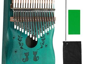 Kalimba Thumb Piano 17 key Marimba Wood Mbira Hand Rest Portable Mahogany African Finger Piano Pocket Music Instrument with Instruction Carrying Bag for Gig Party Kid Beginners Gift
