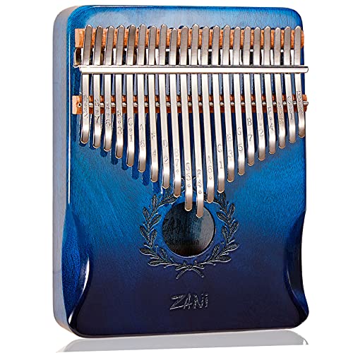 Kalimba 21 Key Thumb Piano Premium Mahogany Olive Branch Pattern Finger Piano Handhold Mbira Portable Musical Instrument Gift for Kids Amateur and Beginner (Gradient Blue) Kalimba 21 Key Thumb Piano Premium Mahogany Olive Branch Pattern Finger Piano Handhold Mbira Portable Musical Instrument Gift for Kids Amateur and Beginner (Gradient Blue)