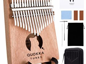 Kalimba Thumb Piano 17 Keys - Finger Piano with Protective Case & Display Stand