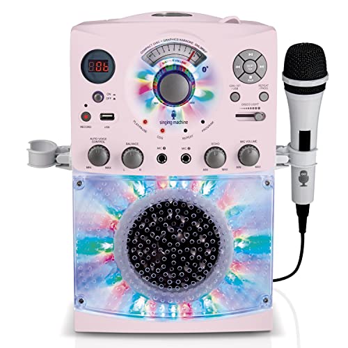 Singing Machine SML385UP Bluetooth Karaoke System with LED Disco Lights Singing Machine SML385UP Bluetooth Karaoke System with LED Disco Lights