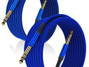 Elebase 1/4 Inch TRS Instrument Cable 10ft 2-Pack