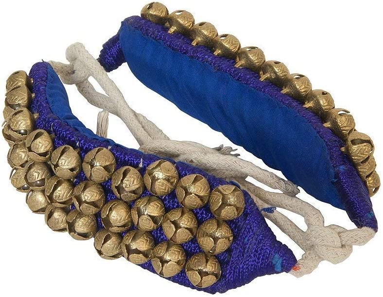 Ghungroo Anklet Bells Handmade Big Bells Musical Dancing Instrument Classical Kathak Bharatanatyam Kuchipudi Ghungroo (BLUE 4 LINE) Ghungroo Anklet Bells Handmade Big Bells Musical Dancing Instrument Classical Kathak Bharatanatyam Kuchipudi Ghungroo (BLUE 4 LINE)