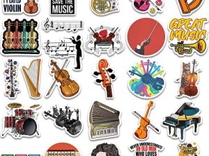 Musical Instrument Stickers Music Lovers Piano